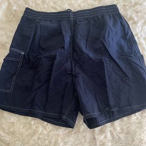 Navy Blue Swim Trunks